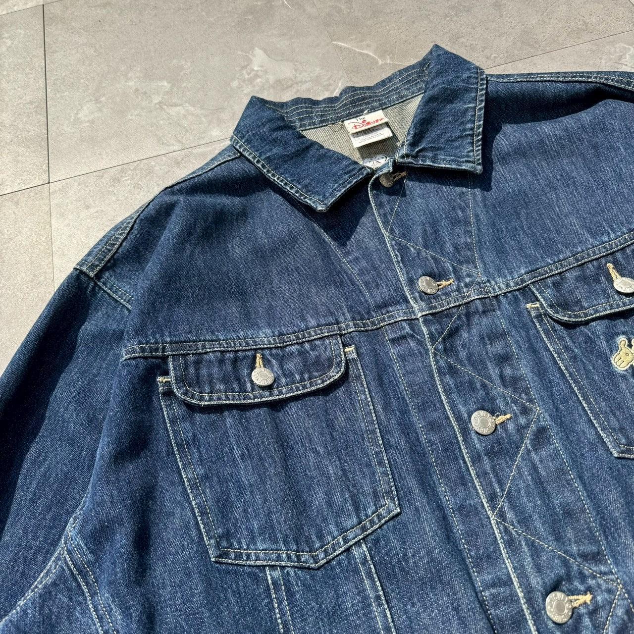90s The Disney Store Mickey Mouse Embroidered Logo Denim Jacket