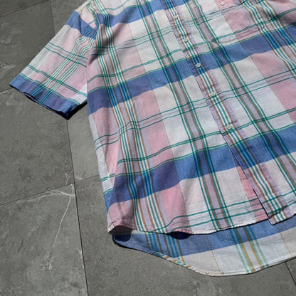 90s Eddie Bauer Manteca Madras Checkered Short Sleeve Shirt KiiChain Clothing