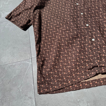 90s-00s Ralph Lauren Caldwell Brown Open Collar Shirt KiiChain Clothing