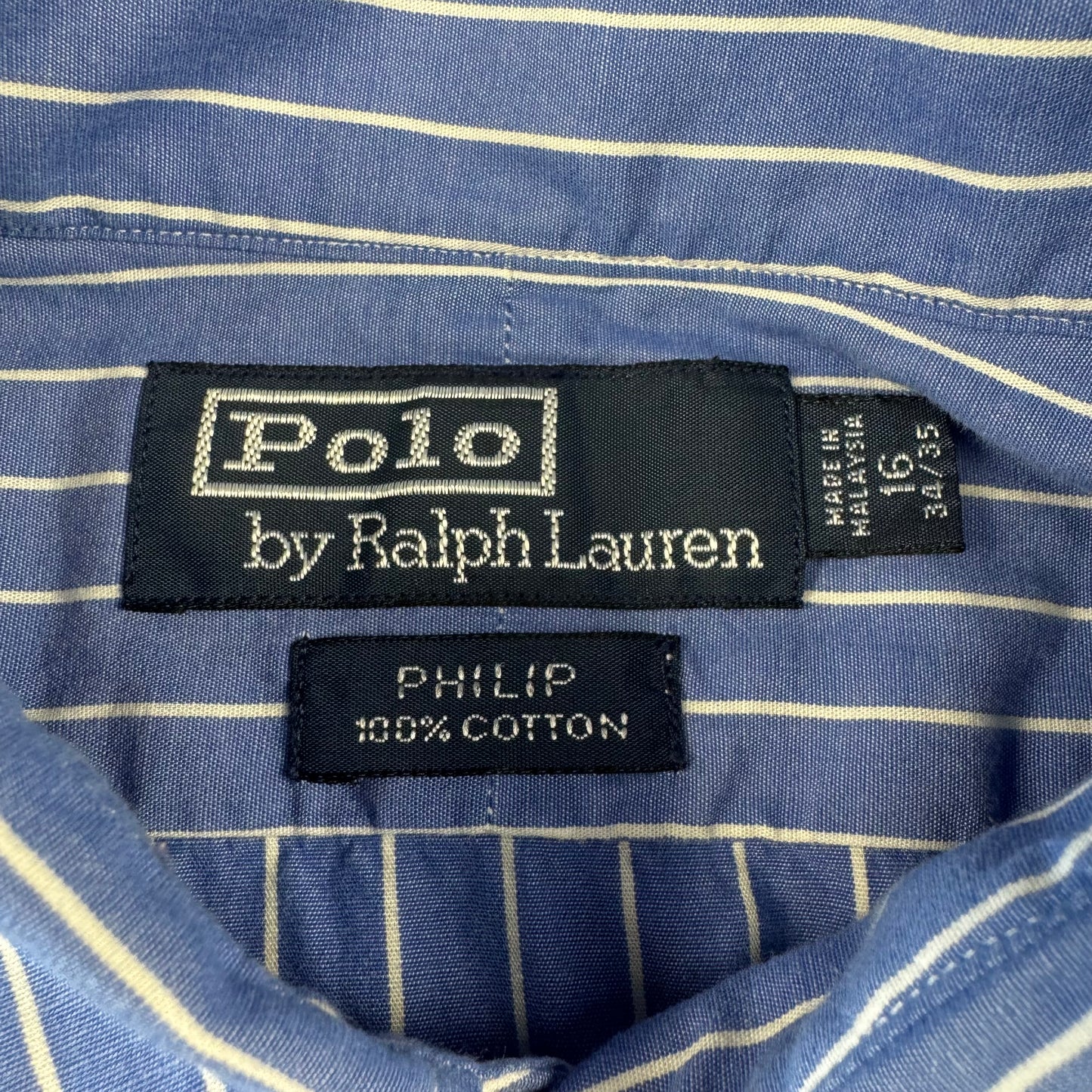 00s Polo by Ralph Lauren “Philip” Blue Striped Shirt