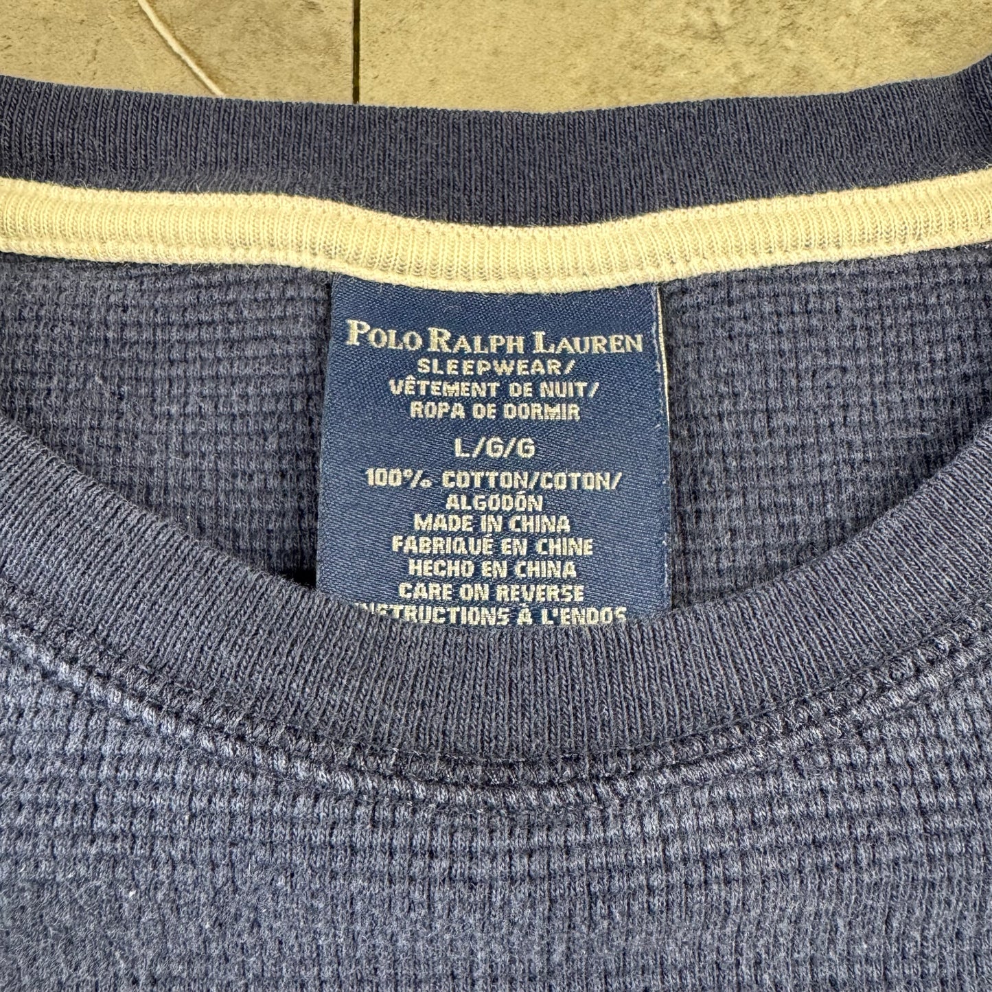 90s Polo Ralph Lauren Navy Long Sleeve Thermal