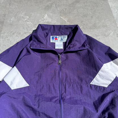 90s Russell Athletic Purple Zip-Up Windbreaker Jacket KiiChain Clothing