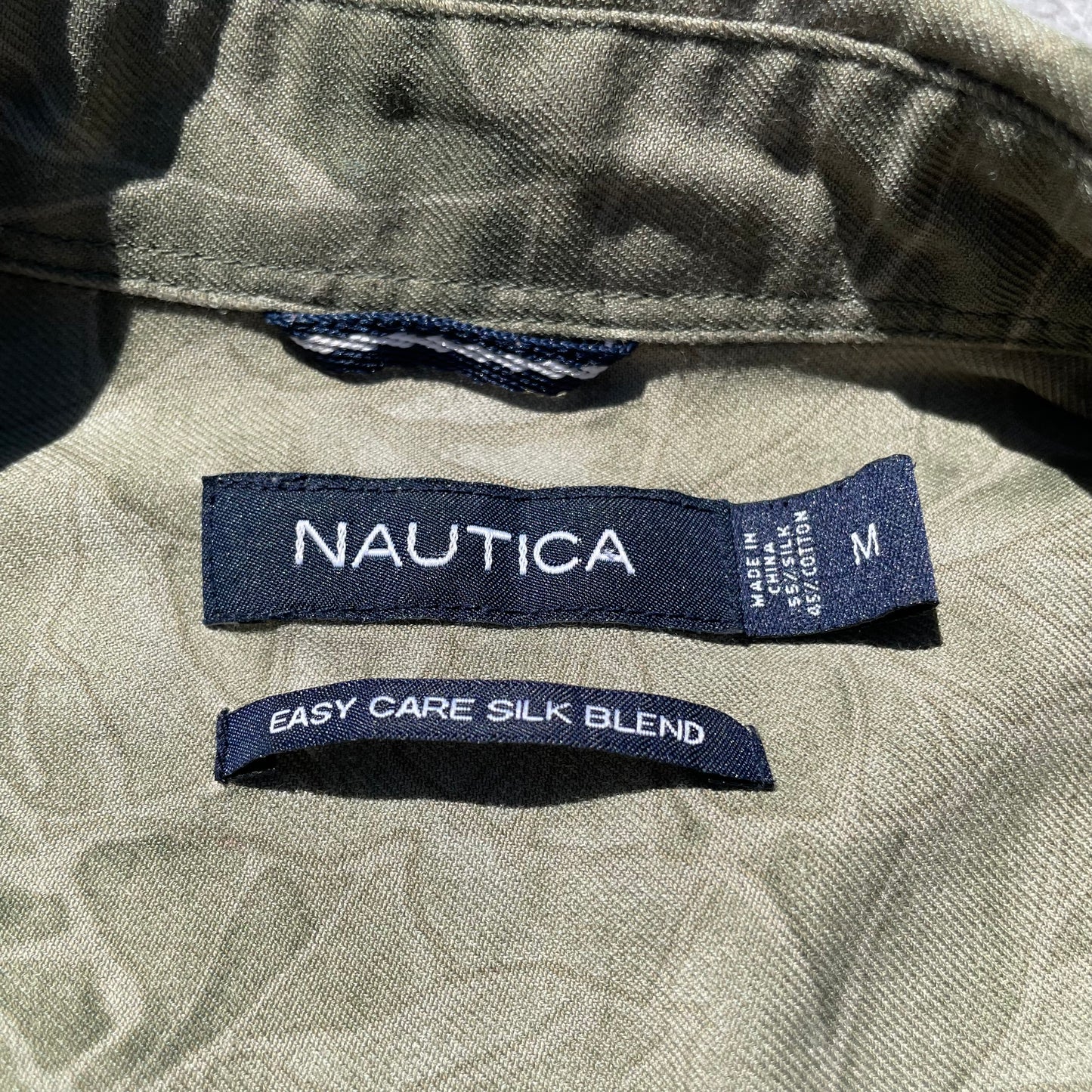 00s Nautica Silk Blend Short Sleeve Shirt