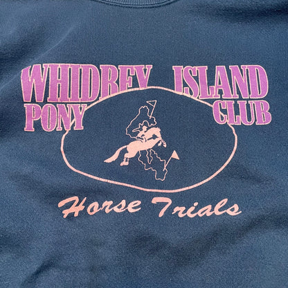 90s Widrey Island Pony Club Hanes Off-Print Sweater