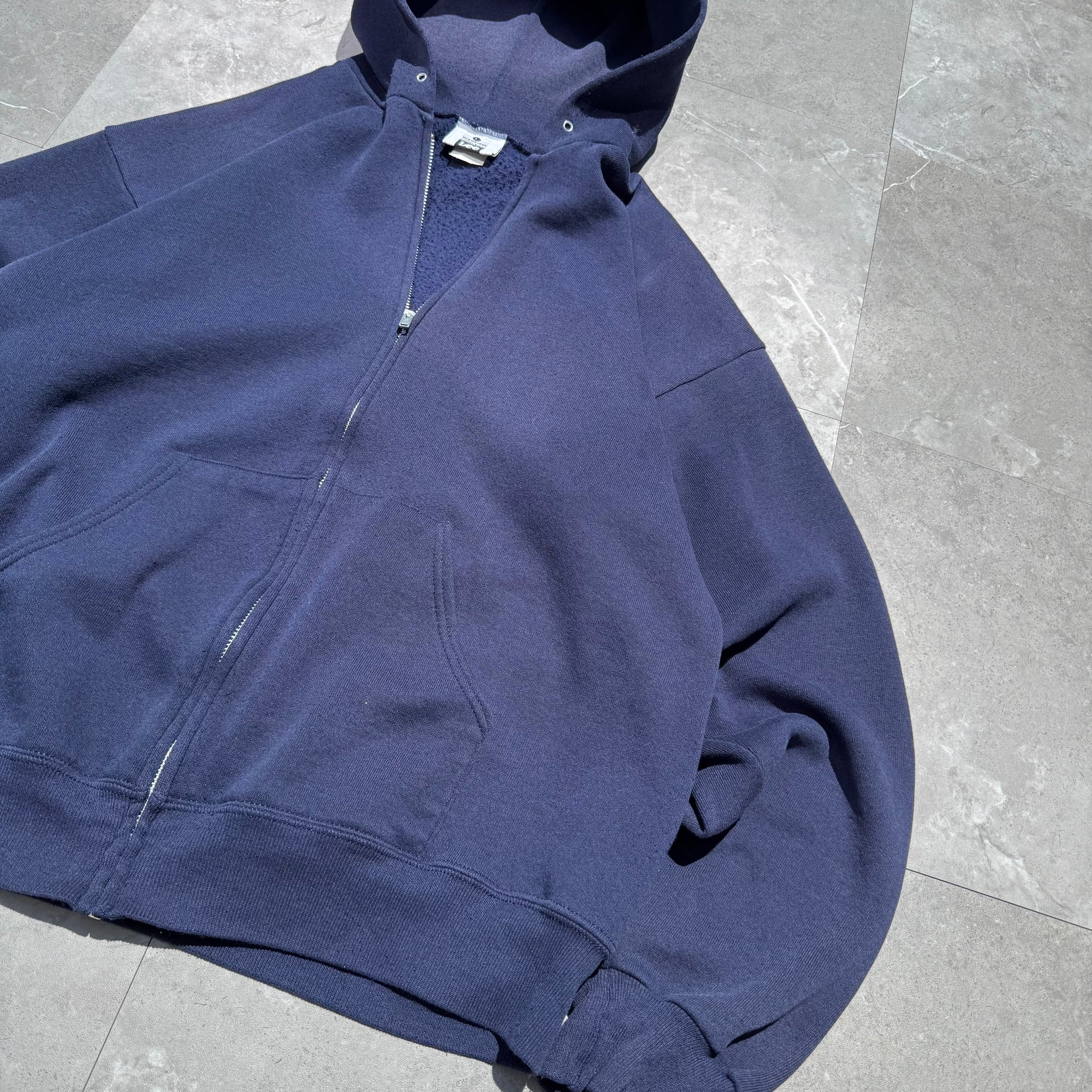 90s Lee Made in USA Navy/Purple Zip-Up Hoodie KiiChain Clothing