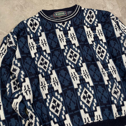 90s McGregor Acrylic Design Knitted Sweater