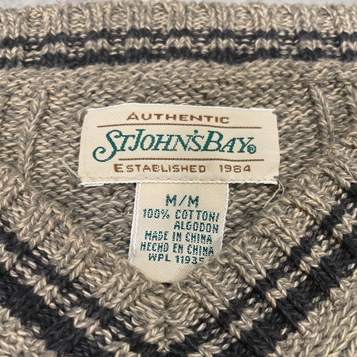 90s St. John’s Bay V-Neck Knitted Sweater