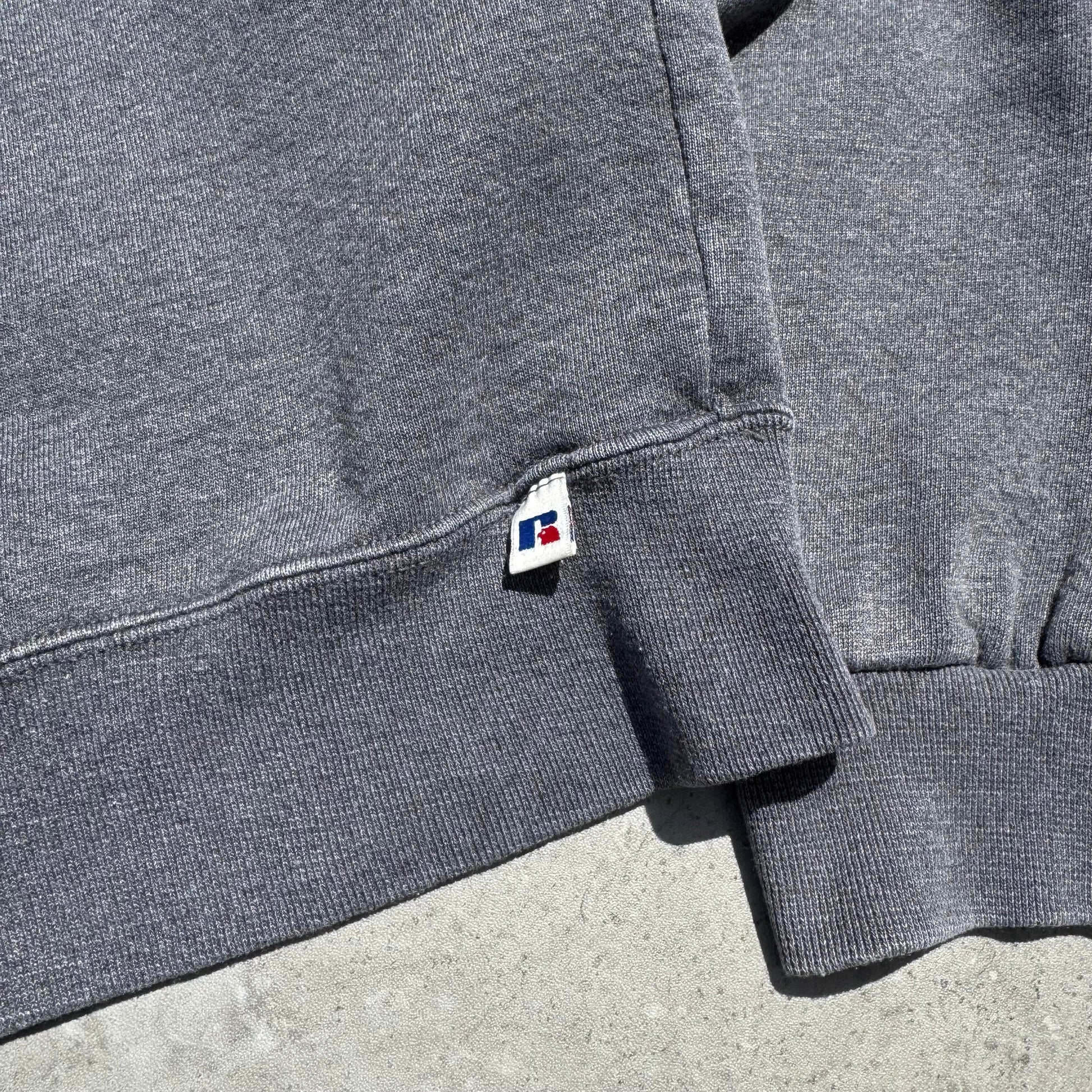 90s Russell Athletic Half-Zip Dark Gray Sweatshirt KiiChain Clothing