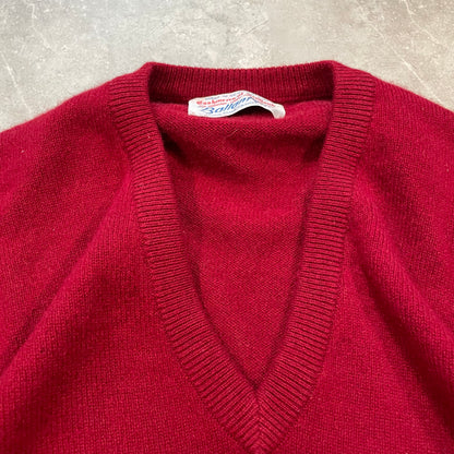 60s-70s Ballantyne Made in Scotland Cashmere V-Neck Sweater