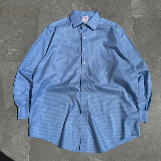 00s Brooks Brothers “Madison Fit” Non-Iron Stretch Supima Cotton Faint Checkered Shirt KiiChain Clothing