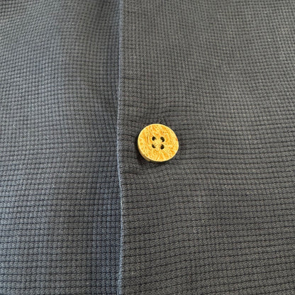 00s Montego MON Black 100% Silk Open Collar Shirt L