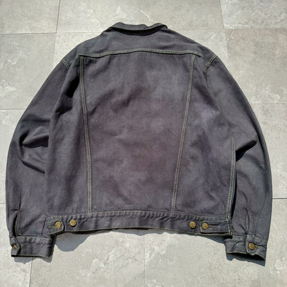 90s GUESS Made in USA Black/Dark Gray Denim Jacket