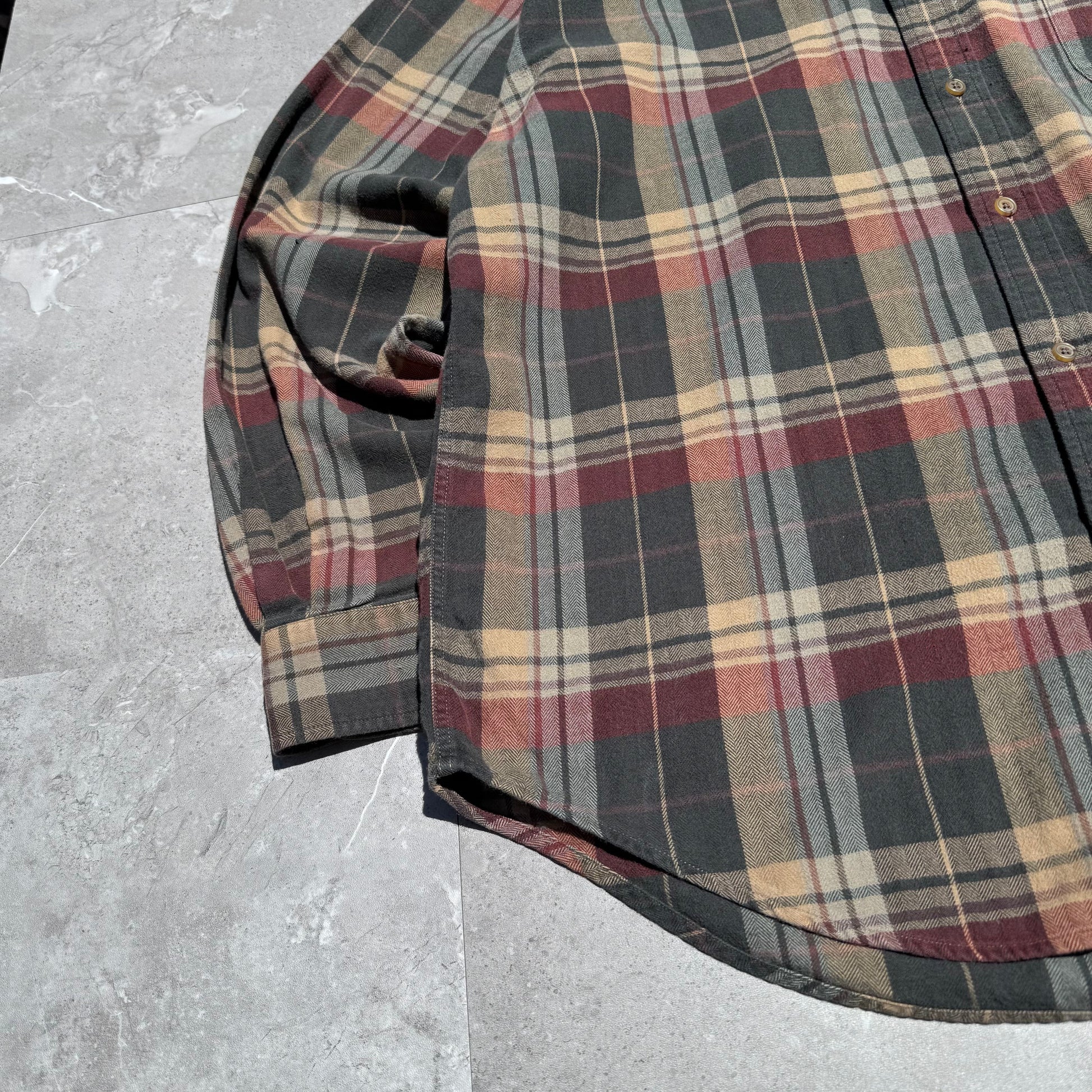 90s Lands' End Checkered Flannel Shirt KiiChain Clothing