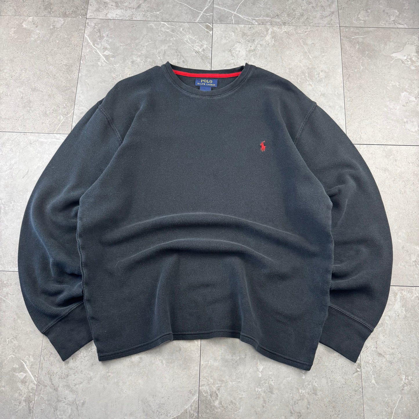 00s~ Polo Ralph Lauren Black Long Sleeve Thermal