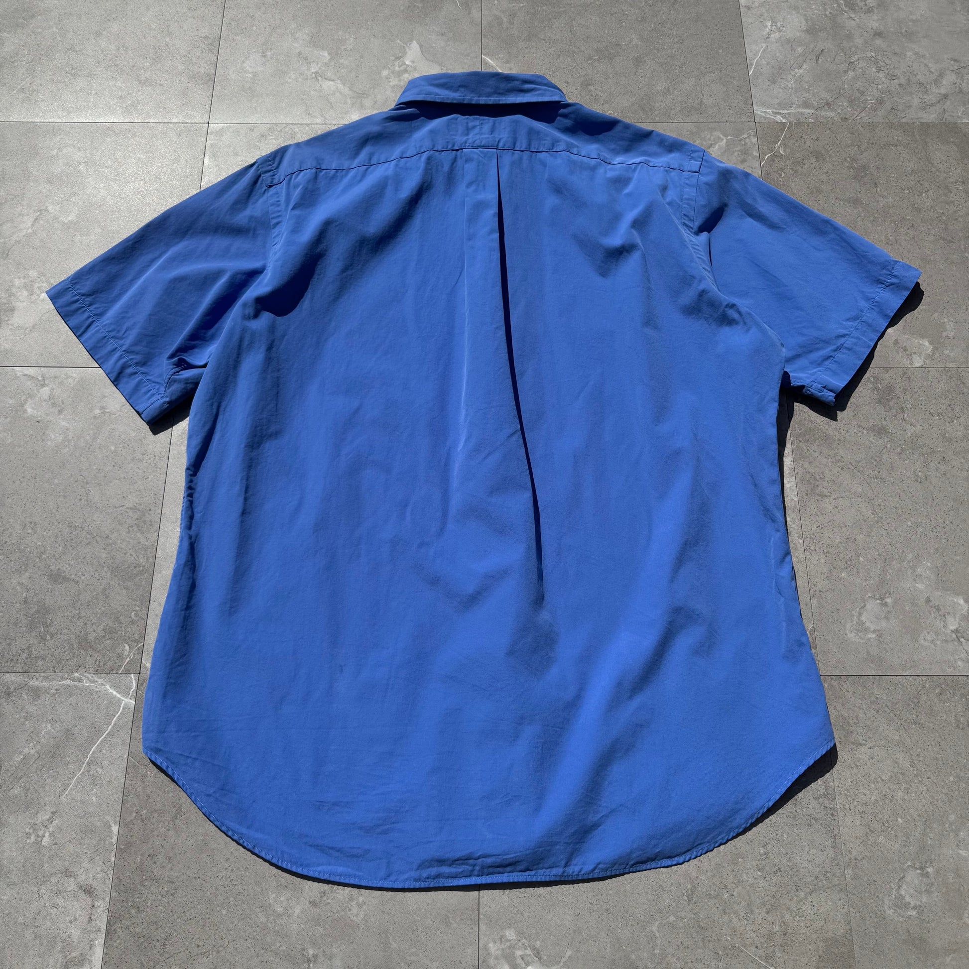 90s-00s Ralph Lauren “Classic Fit” Blue Button Down Short Sleeve Shirt KiiChain Clothing