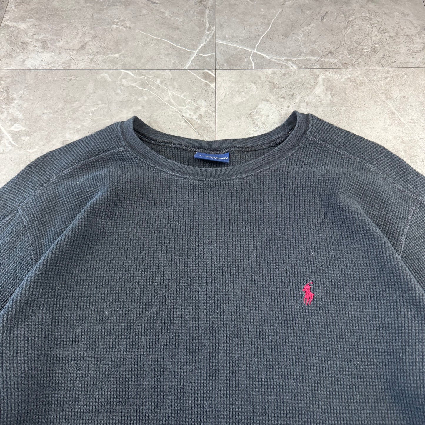 00s Polo Ralph Lauren Black Long Sleeve Thermal