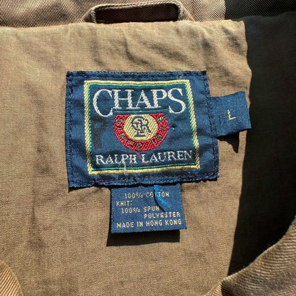 80s Chaps Ralph Lauren Dark Brown Dual Pocket Bomber Jacket