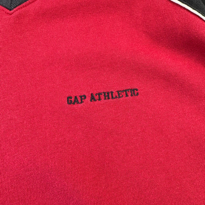 90s-00s Gap Black & Red Heavyweight Knitted Raglan V-Neck T-Shirt
