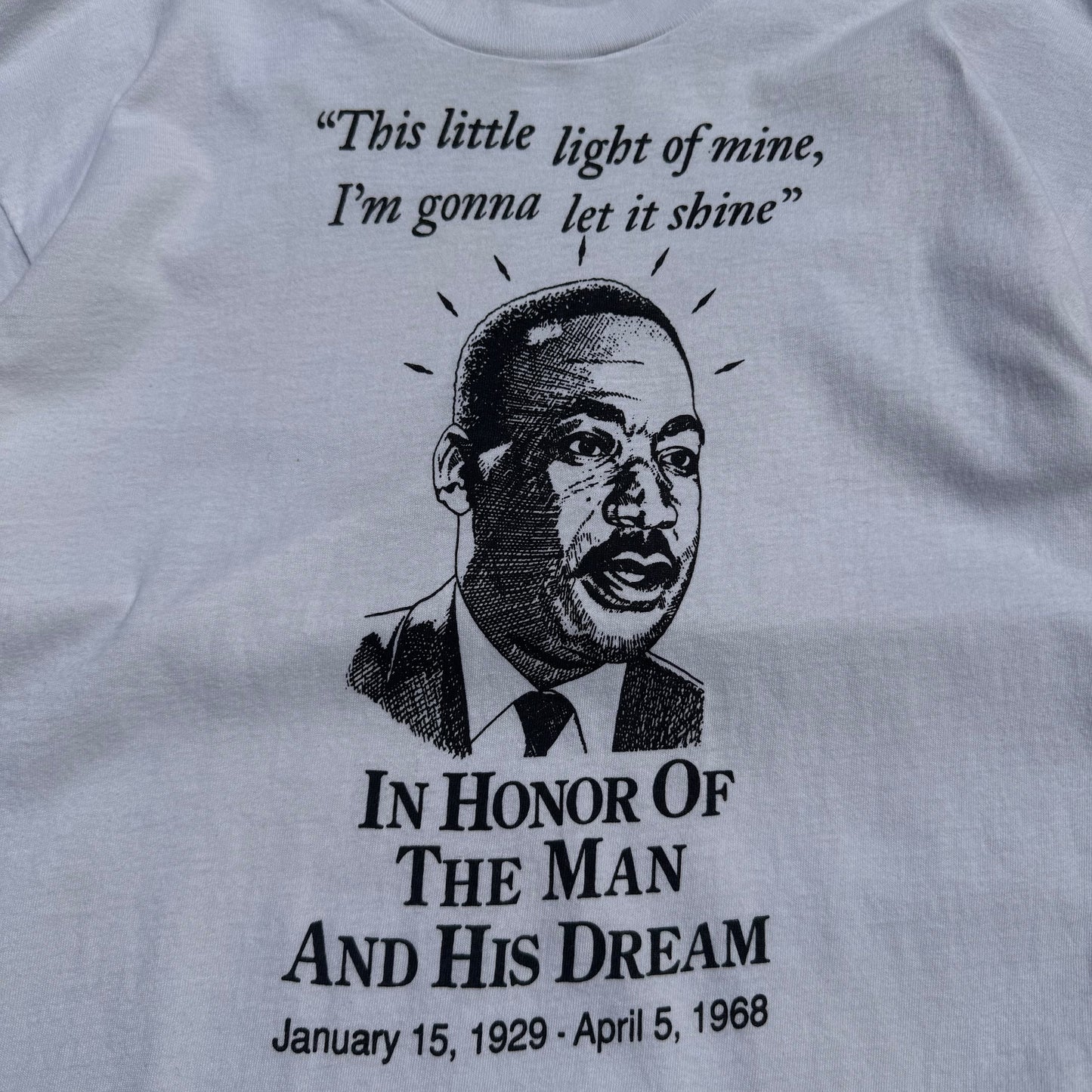 80s-90s Fruit of the Loom Made in USA Martin Luther King Single Stitch Tee KiiChain Clothing