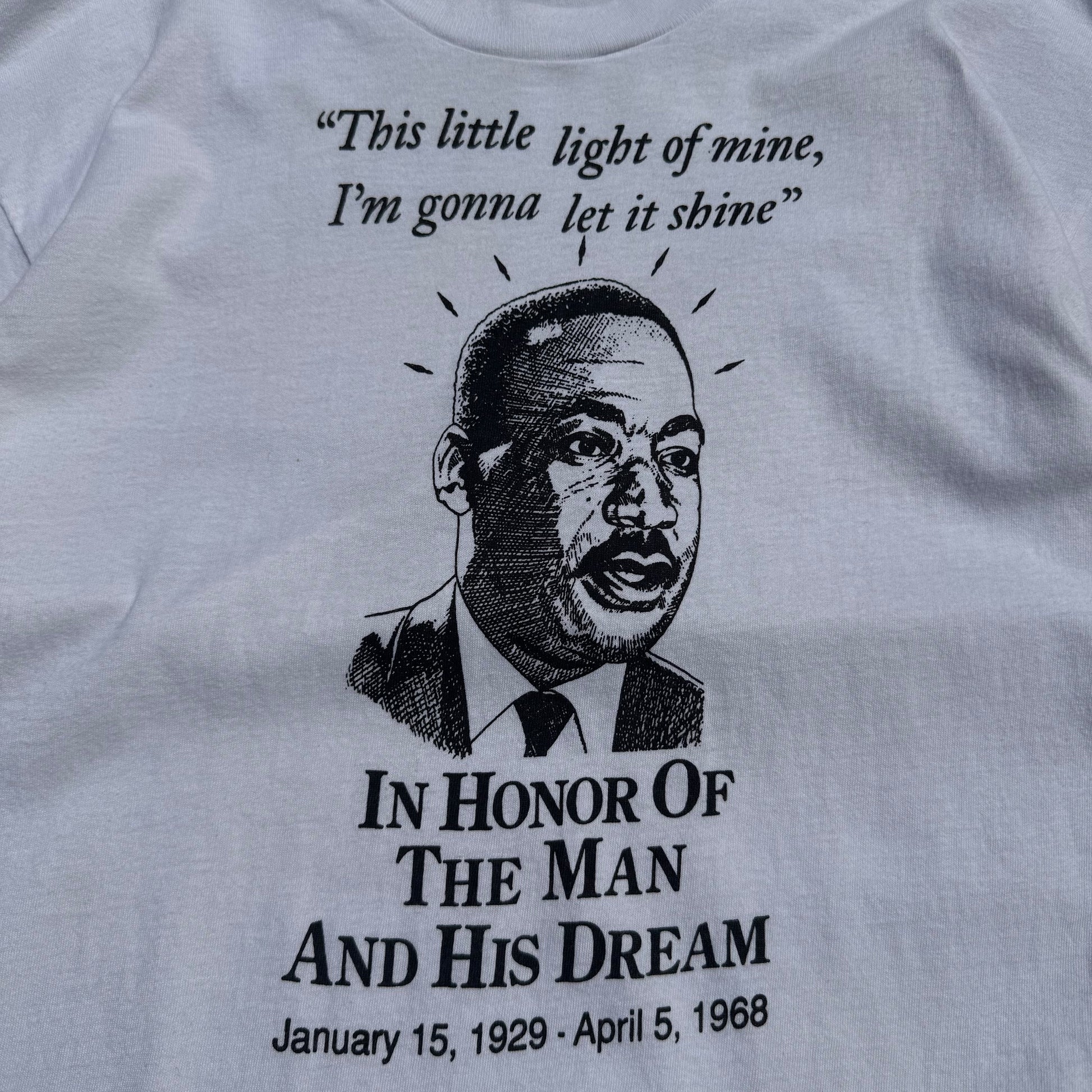 80s-90s Fruit of the Loom Made in USA Martin Luther King Single Stitch Tee KiiChain Clothing