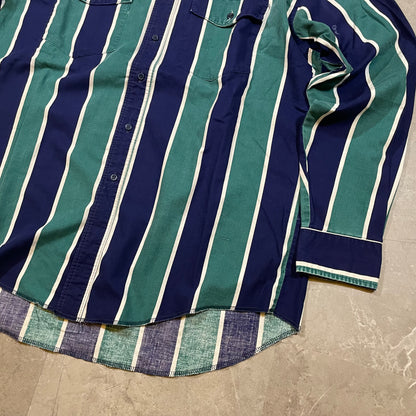 80-90s Wrangler X-Long Tails Striped Western Shirt