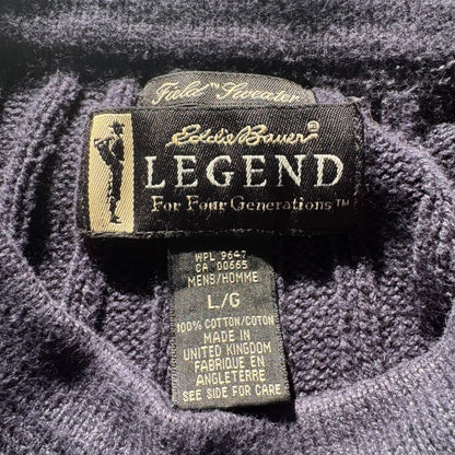 90s-00s Eddie Bauer Legend Made in UK Sleeve Pocket Knit