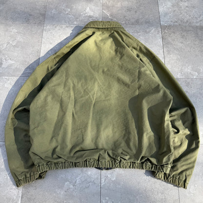 80s-90s Polo by Ralph Lauren Olive Green Cotton Checkered Lining Swing Top Jacket