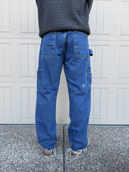 90s-00s KEY Double Knee Denim Work Pants 36x34