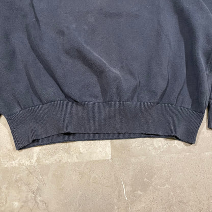 90s Tommy Hilfiger Vintage-Washed Navy Crewneck Sweater