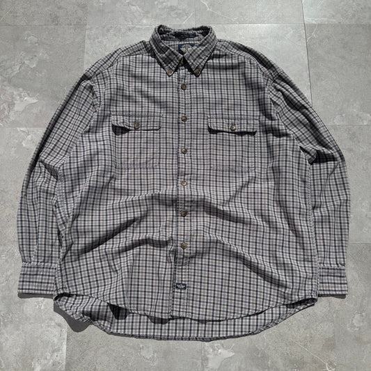 Dockers Blue/Gray Checked BD Shirt KiiChain Clothing