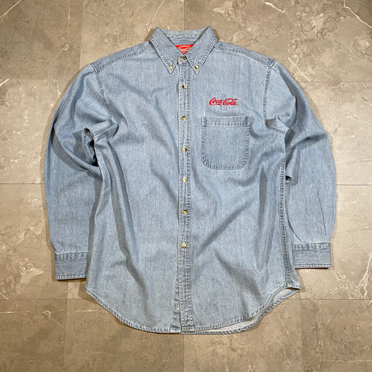 90s Coca-Cola Made in USA Denim Shirt