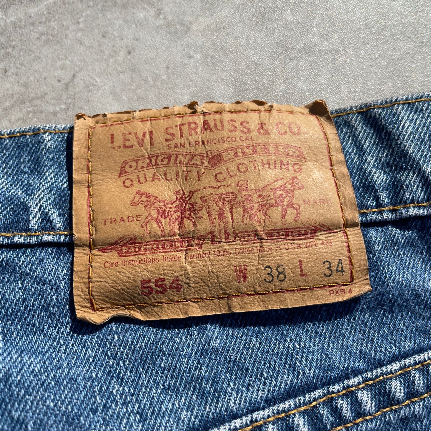 90s Levi's 554 Made in USA Denim 38x34