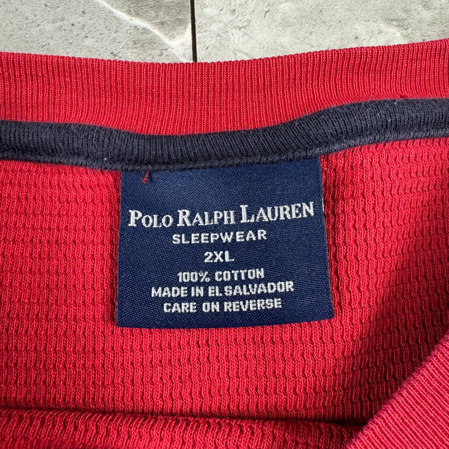 00s Polo Ralph Lauren Red Long Sleeve Thermal