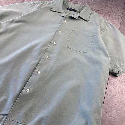 00s Polo by Ralph Lauren Rare Sage Green Open Collar Shirt