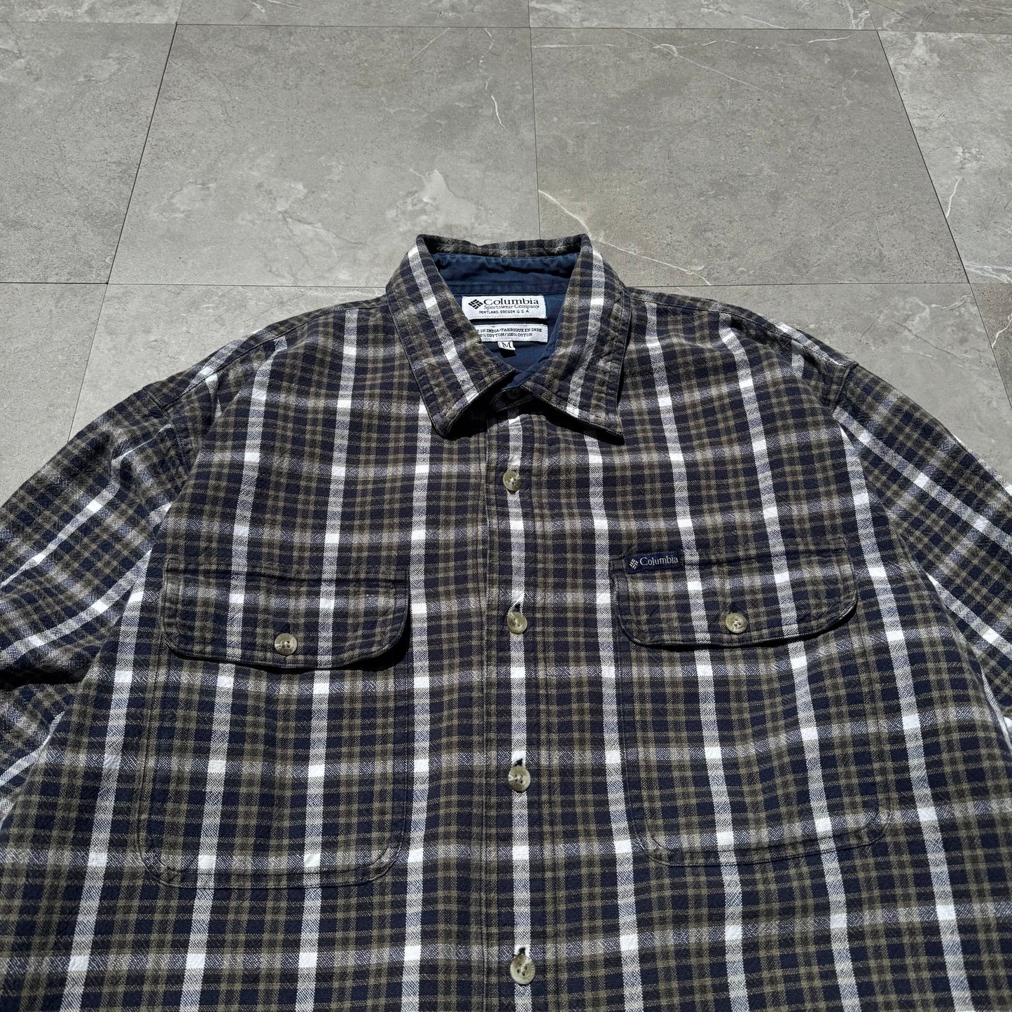 00s Columbia Checkered Double Pocket Shirt KiiChain Clothing