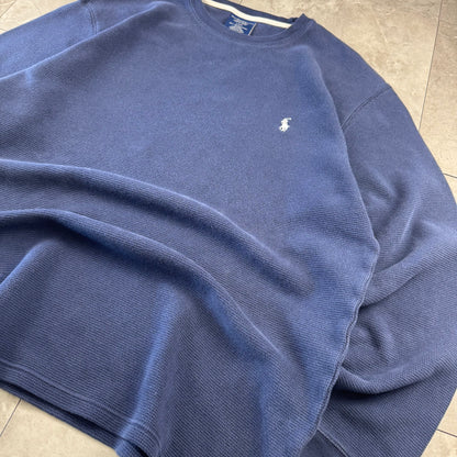 90s Polo Ralph Lauren Navy Long Sleeve Thermal