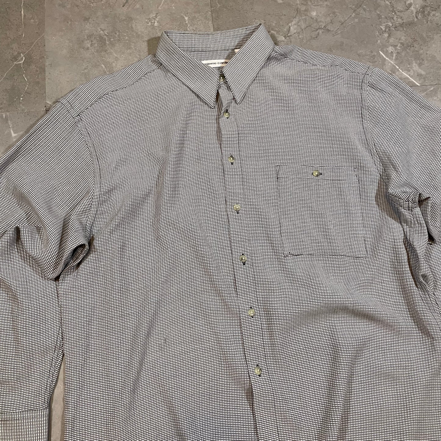 90s Pierre Cardin Rayon Gingham Checkered Shirt