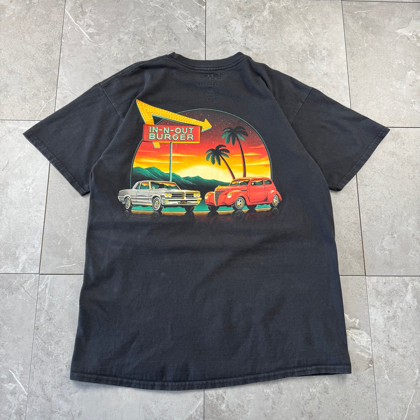 00s In-N-Out Burger Oregon Black Graphic T-Shirt
