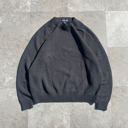 90s Lands' End Made in Japan Plain Dark Gray Knit