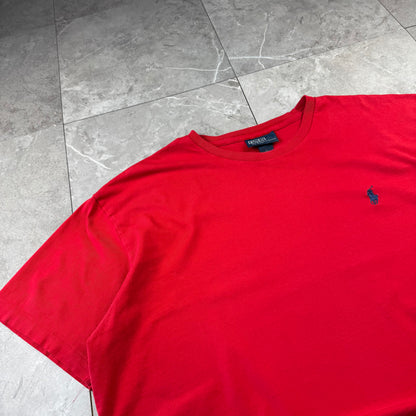 90s Polo by Ralph Lauren Red Logo Single Stitch T-Shirt