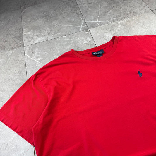 90s Polo by Ralph Lauren Red Logo Single Stitch T-Shirt