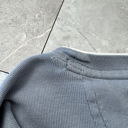 00s Van Heusen Border Blue Gray Layered T-Shirt