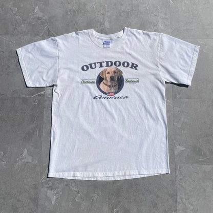 00s Outdoor American 2004 Dog Graphic T-Shirt