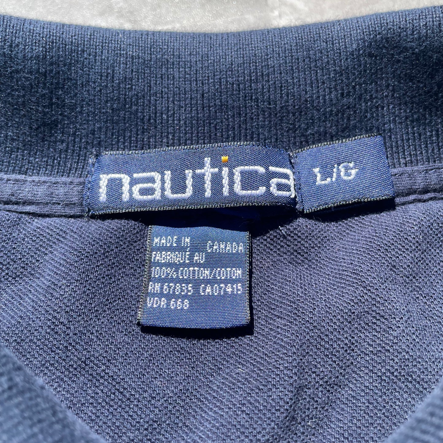 90s Nautica Made in Canada Navy Polo Shirt