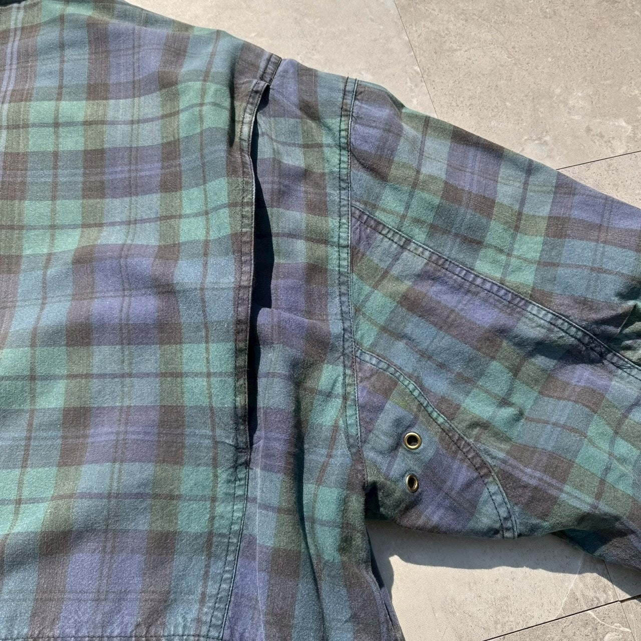 80s Chaps Ralph Laure Checkered Fleece Lined Jacket