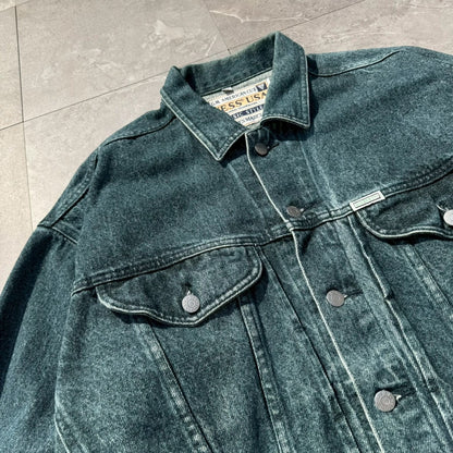 90s Guess Made in USA Dark Blue Denim Jacket