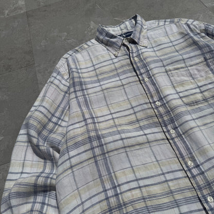 90s Ralph Lauren Checkered Linen Shirt KiiChain Clothing