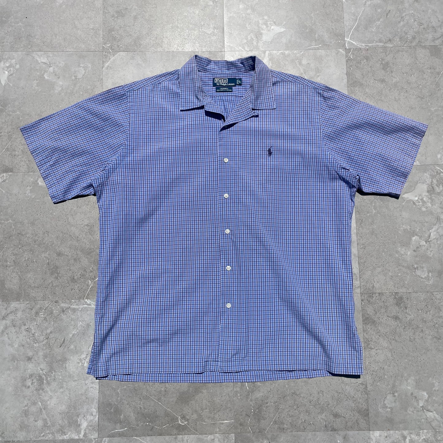 90s Ralph Lauren Caldwell Blue Checkered Shirt