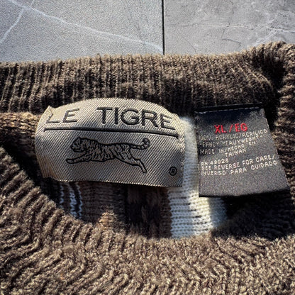 90s Le Tigre Coogi-Style 3D Design Knit
