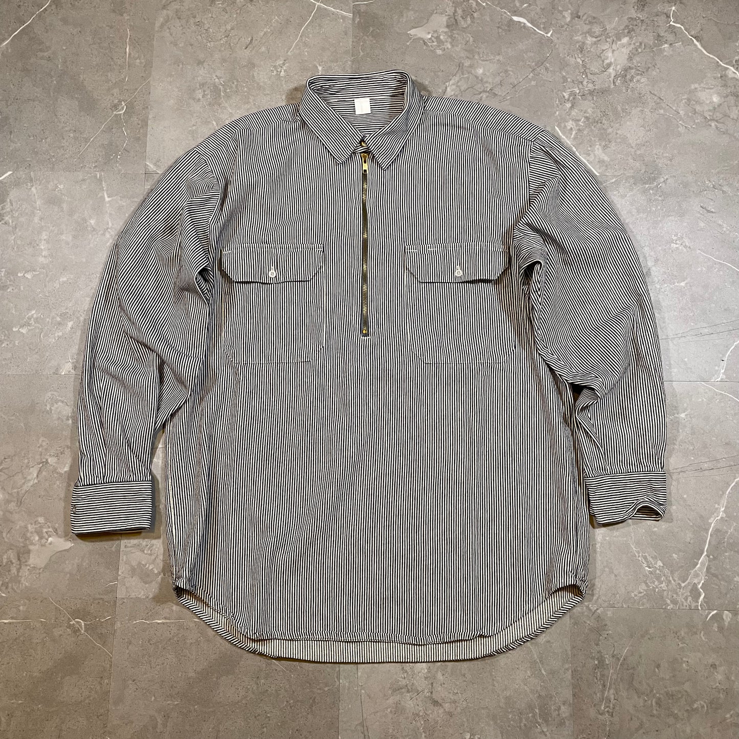 90s Unknown Hickory Half-Zip Shirt